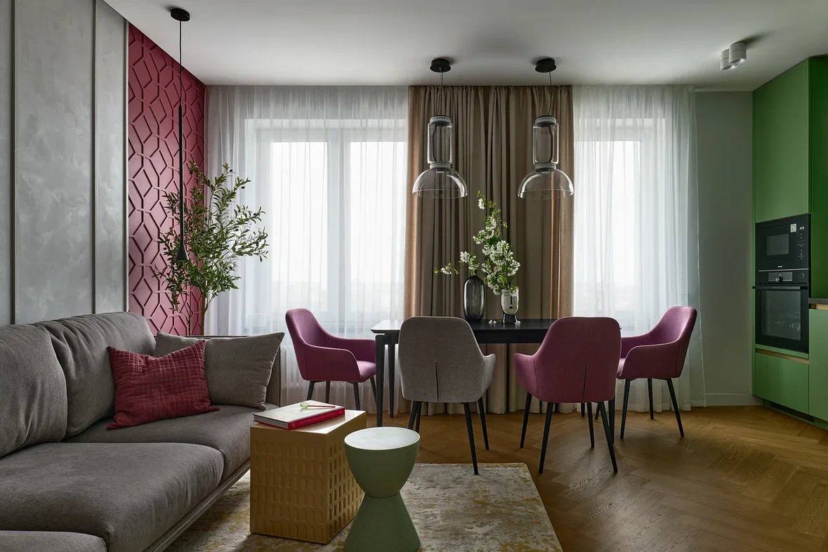 Композитная паркетная доска Quartz Parquet Штучный паркет Дуб Карельский 44-419 венгерская елка 400×100×5 фото в интерьере